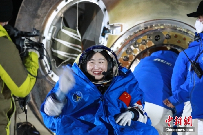 圖為航天員劉洋。孫海英 攝