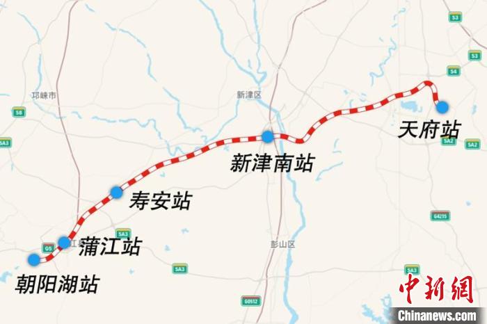 成都鐵路樞紐天府至朝陽湖段線路圖?！F集團(tuán)供圖
