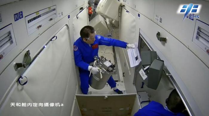 核心艙衛(wèi)生區(qū)。圖片來源：中國(guó)載人航天工程辦公室官方微信