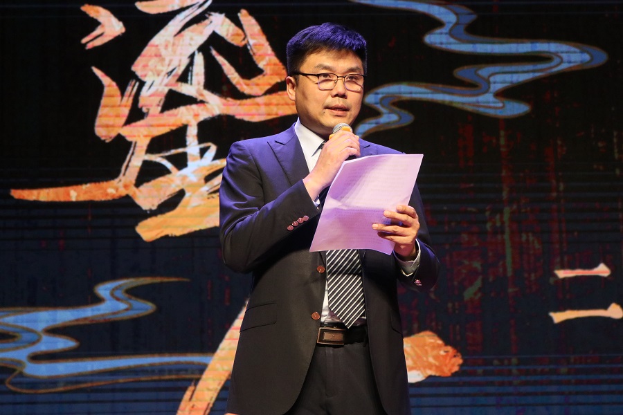 北京外國語大學(xué)黨委常委、副校長趙剛在活動現(xiàn)場講話。主辦方供圖