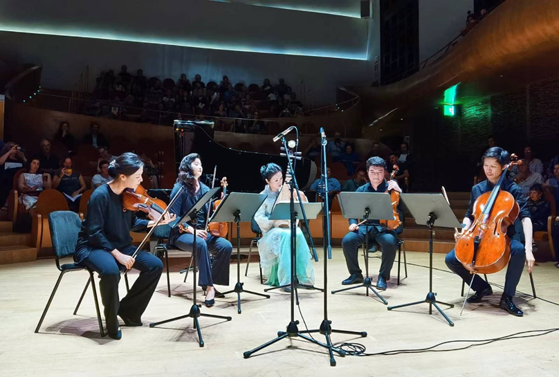 “古老文明的現(xiàn)代回聲——中國當(dāng)代作曲家室內(nèi)樂作品音樂會”在意大利舉行。中國駐意大利使館供圖