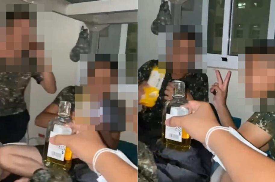 臺(tái)軍在宿舍開“飲酒趴”。圖片來源：臺(tái)灣“中時(shí)新聞網(wǎng)”。