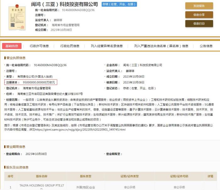  國家企業(yè)信用信息公示系統(tǒng)截圖。