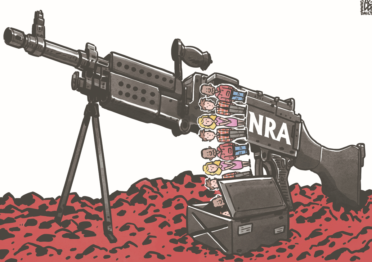 NRA成為推行槍支管控背后最大的阻力。（來(lái)源：中國(guó)日?qǐng)?bào) 作者：蔡艨）