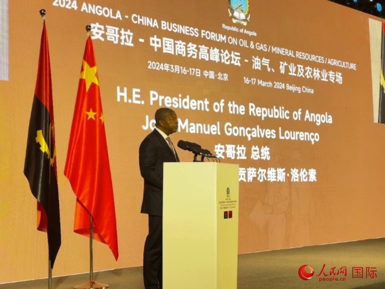 安哥拉總統(tǒng)若昂·曼努埃爾·貢薩爾維斯·洛倫索。人民網(wǎng)記者 張榮攝