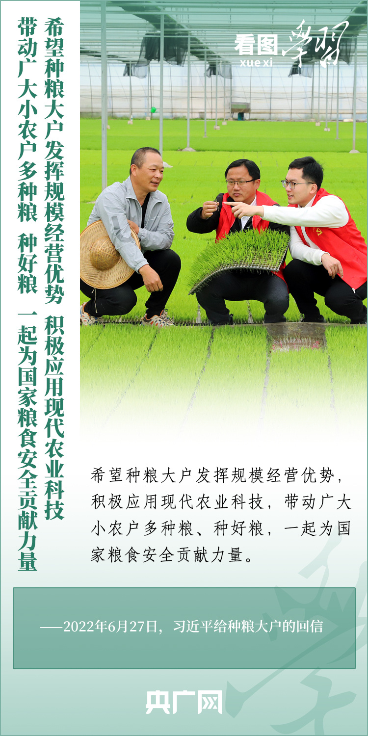 看圖學(xué)習(xí)丨推廣良田、良種、良法、良機(jī) 給農(nóng)業(yè)現(xiàn)代化插上科技的翅膀