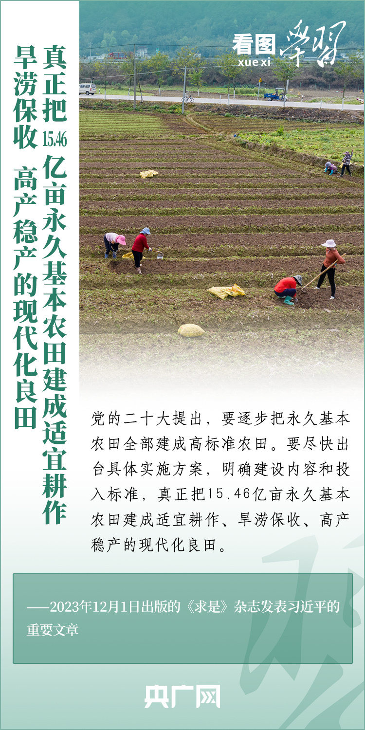 看圖學(xué)習(xí)丨推廣良田、良種、良法、良機(jī) 給農(nóng)業(yè)現(xiàn)代化插上科技的翅膀