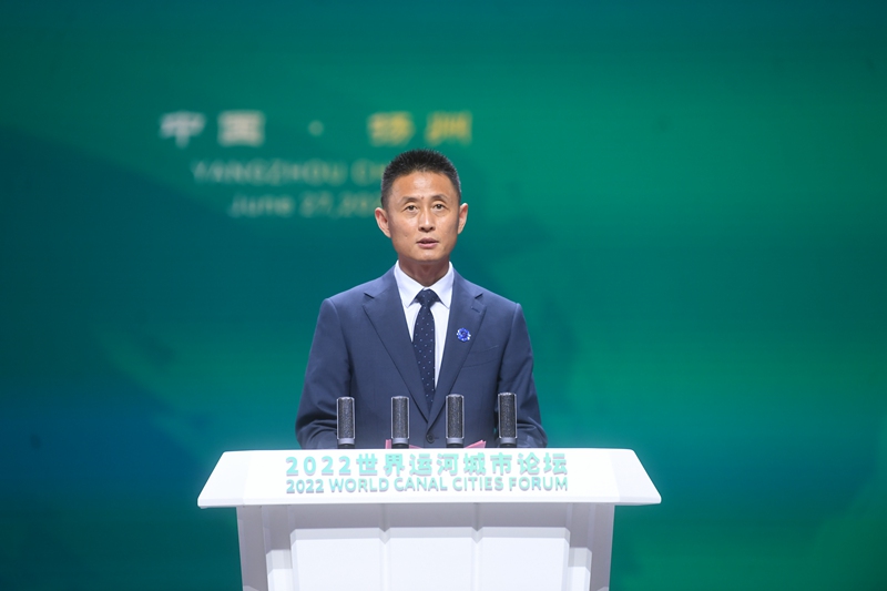 江蘇省文化和旅游廳副廳長李川在大會上致辭。邵丹攝