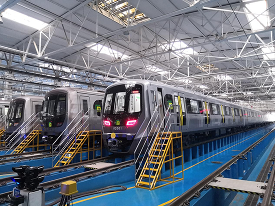 石家莊地鐵二號線列車。 中車齊車集團(tuán)石家莊公司供圖