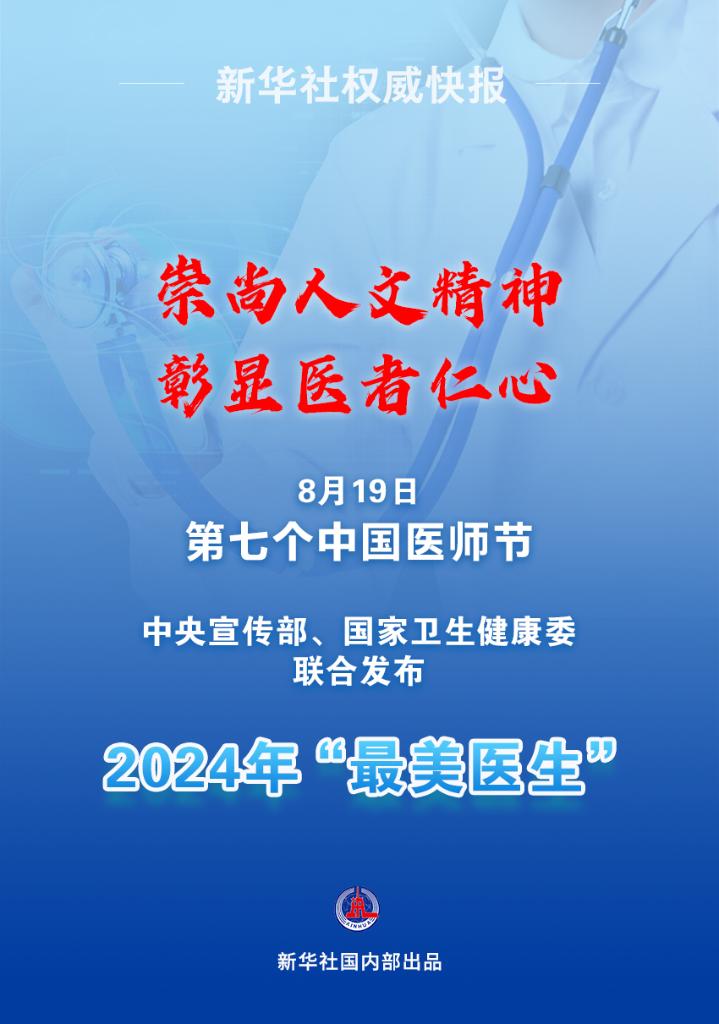 新華鮮報(bào)|致敬“白衣戰(zhàn)士”！2024年“最美醫(yī)生”發(fā)布