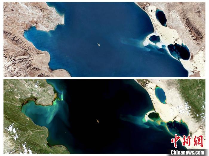 衛(wèi)星鳥(niǎo)瞰“生態(tài)大省”青海：沙化治理明顯，青海湖如藍(lán)寶石