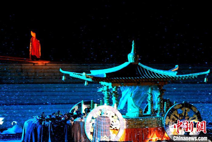 3月17日，西藏拉薩，《文成公主》大型史詩(shī)劇演出現(xiàn)場(chǎng)?！±盍?攝