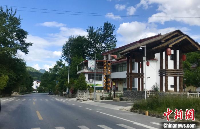 2020年6月10日，隴南康縣王壩鎮(zhèn)境內的美麗鄉(xiāng)村一隅，道路干凈整潔，房屋風格古樸。(資料圖) 閆姣 攝