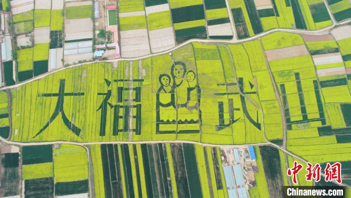 2019年4月，天水武山縣萬畝鄉(xiāng)村油菜花海。(資料圖) 何海瑞 攝