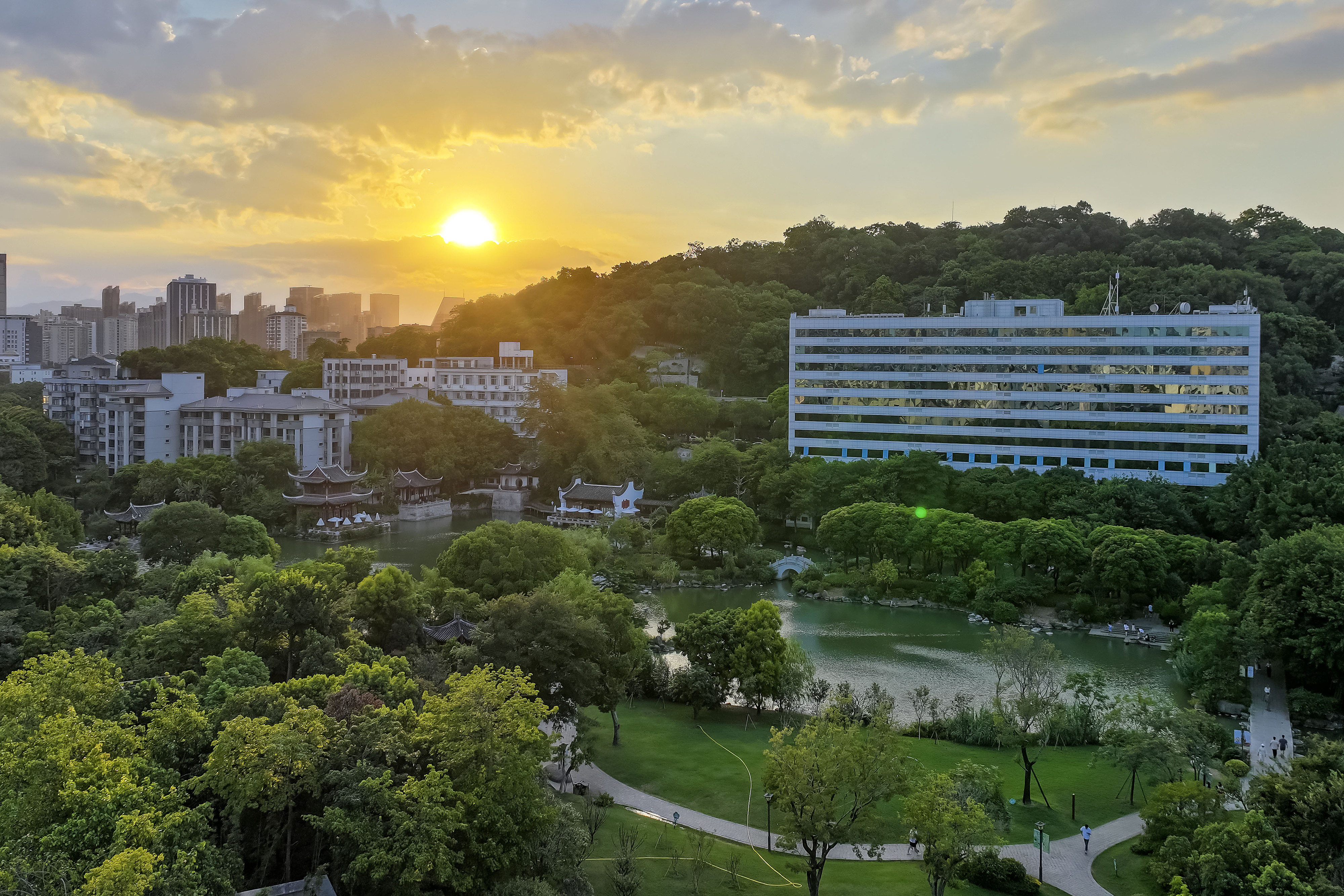 2024年7月17日，福州市鼓樓區(qū)黎明湖生態(tài)濕地公園。