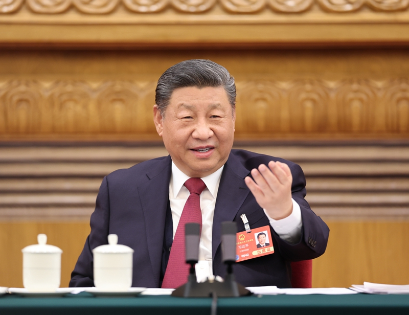 2025年3月5日下午，習(xí)近平總書(shū)記參加他所在的十四屆全國(guó)人大三次會(huì)議江蘇代表團(tuán)審議。
