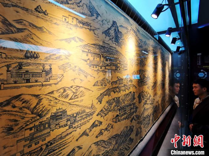圖為歷代藏醫(yī)藥學教育機構展示。　張?zhí)砀?攝