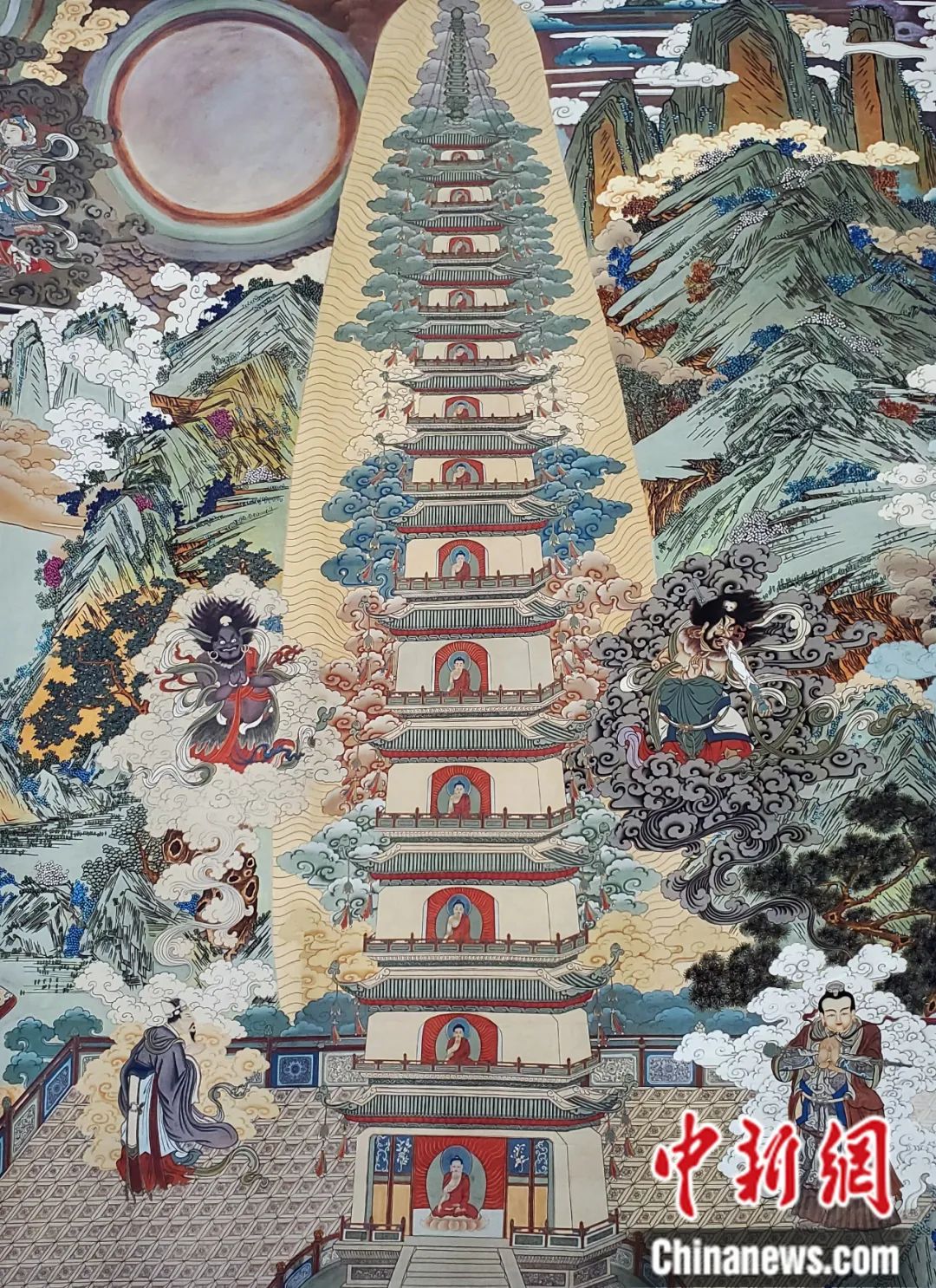 臨摹、補(bǔ)繪的青海瞿曇寺壁畫(huà)。受訪者 供圖