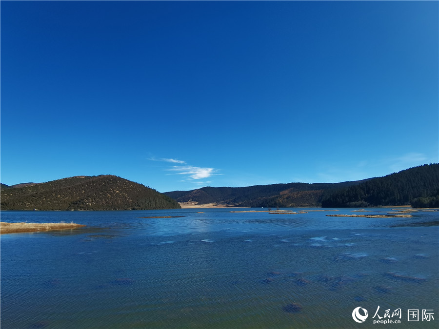 香格里拉國家公園景區(qū)內(nèi)，被譽為“高原仙子”的屬都湖。人民網(wǎng)記者 杜明明攝