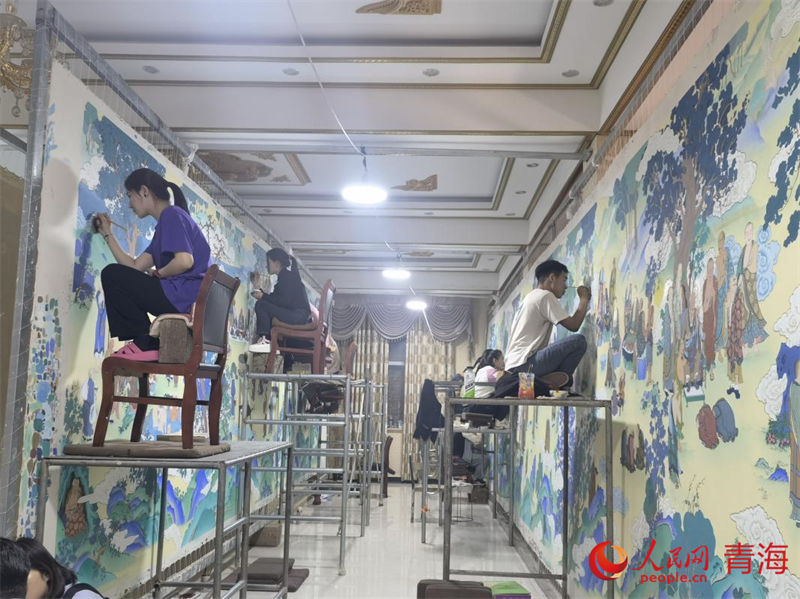 龍樹畫院傳習室。人民網(wǎng) 馬可欣攝