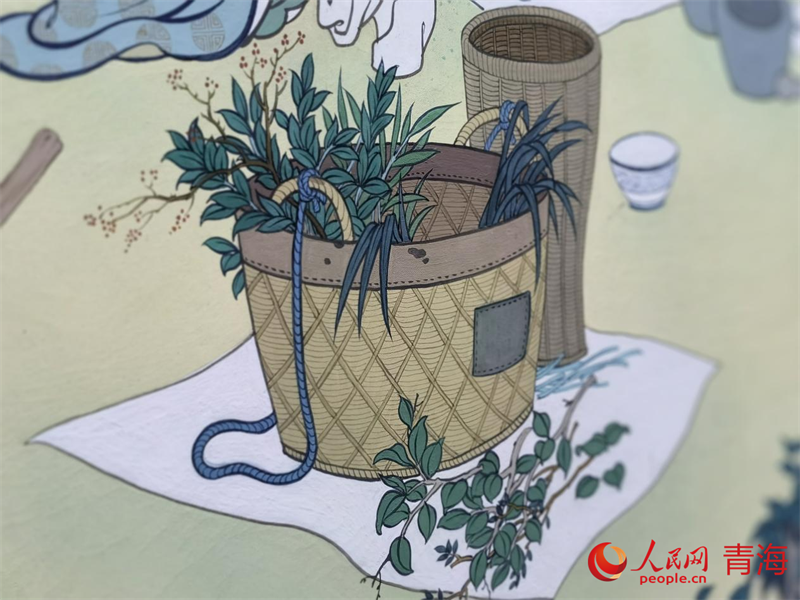 唐卡繪畫作品。人民網(wǎng) 馬可欣攝