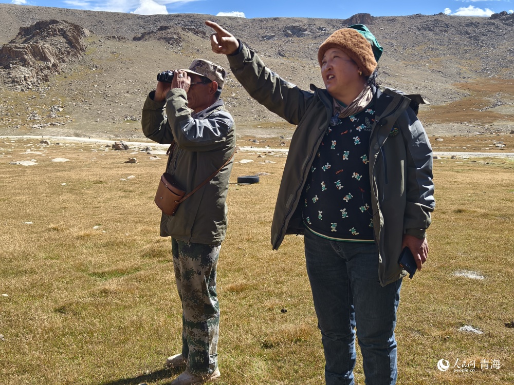 堅守在雪山牧場生態(tài)管護(hù)站的吉太本夫婦。人民網(wǎng) 陳明菊攝